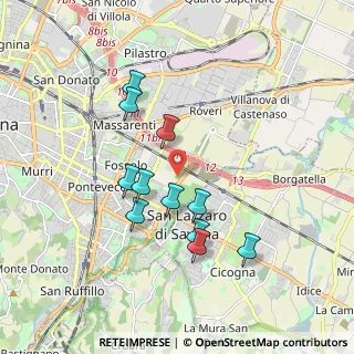 Mappa Via Malvezza, 40139 Bologna BO, Italia (1.66545)