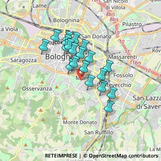 Mappa Via Santa Chiara, 40137 Bologna BO, Italia (1.4325)