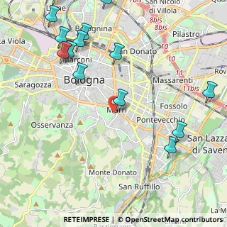 Mappa Via Santa Chiara, 40137 Bologna BO, Italia (2.84786)