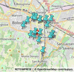 Mappa 40137 Bologna BO, Italia (1.31105)