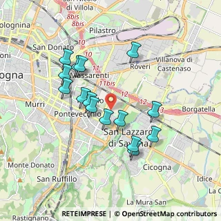 Mappa Via Rodolfo Mondolfo, 40139 Bologna BO, Italia (1.68267)