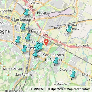 Mappa Via Rodolfo Mondolfo, 40139 Bologna BO, Italia (2.185)