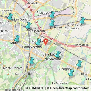 Mappa Via Rodolfo Mondolfo, 40139 Bologna BO, Italia (2.73818)