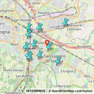 Mappa Via Rodolfo Mondolfo, 40139 Bologna BO, Italia (1.81273)