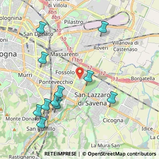 Mappa Via Rodolfo Mondolfo, 40139 Bologna BO, Italia (2.43364)