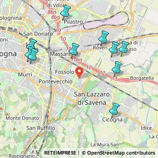Mappa Via Rodolfo Mondolfo, 40139 Bologna BO, Italia (2.55636)