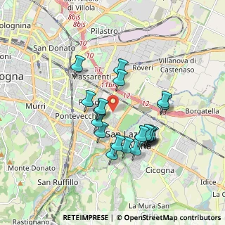 Mappa Via Rodolfo Mondolfo, 40139 Bologna BO, Italia (1.565)