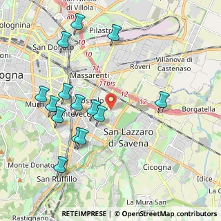 Mappa Via Rodolfo Mondolfo, 40139 Bologna BO, Italia (2.21429)