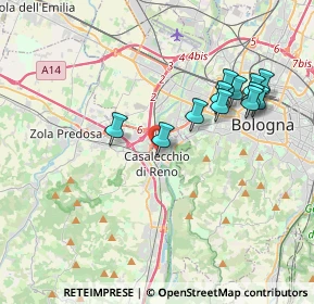 Mappa Via Piave, 40033 Casalecchio di Reno BO, Italia (3.74667)