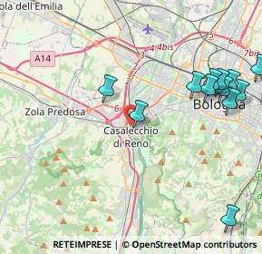 Mappa Via Piave, 40033 Casalecchio di Reno BO, Italia (5.55643)