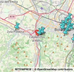 Mappa Via Piave, 40033 Casalecchio di Reno BO, Italia (5.75353)