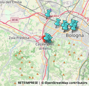 Mappa Via XXV Aprile, 40033 Casalecchio di Reno BO, Italia (3.47333)