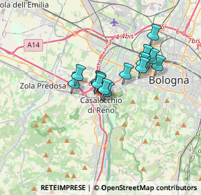 Mappa Via XXV Aprile, 40033 Casalecchio di Reno BO, Italia (2.45071)