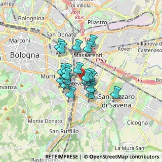Mappa Via Emilia Levante, 40139 Bologna BO, Italia (1.1015)