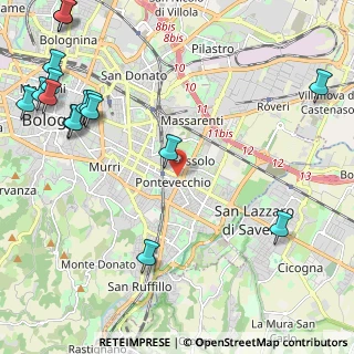 Mappa Via Emilia Levante, 40139 Bologna BO, Italia (3.215)
