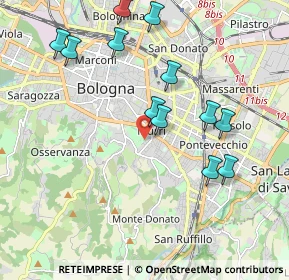 Mappa Via Gino Tinozzi, 40137 Bologna BO, Italia (2.08417)