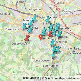 Mappa Via Cavallina, 40137 Bologna BO, Italia (1.608)