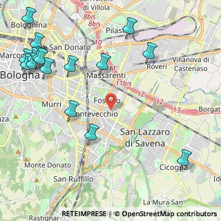 Mappa Via Pietro Pomponazzi, 40139 Bologna BO, Italia (3.0175)