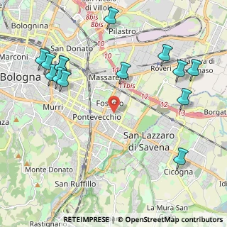 Mappa Via Pietro Pomponazzi, 40139 Bologna BO, Italia (2.665)