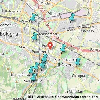 Mappa Via Pietro Pomponazzi, 40139 Bologna BO, Italia (2.26455)