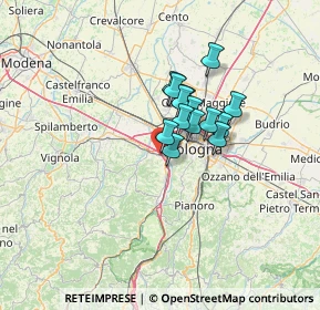 Mappa Via Massarenti Giuseppe, 40033 Casalecchio di Reno BO, Italia (8.39286)