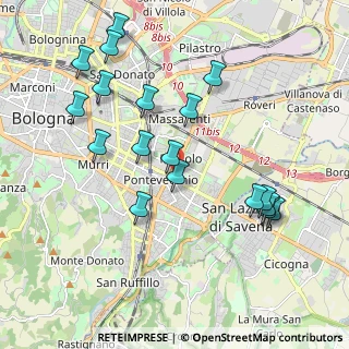 Mappa Via Paganino Bonafede, 40139 Bologna BO, Italia (2.12611)