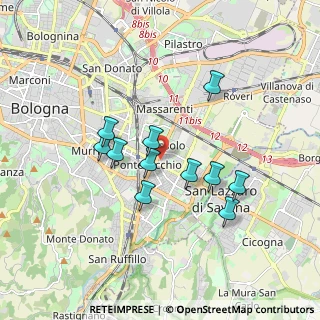 Mappa Via Paganino Bonafede, 40139 Bologna BO, Italia (1.52909)