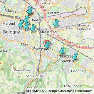 Mappa Via Paganino Bonafede, 40139 Bologna BO, Italia (2.44636)