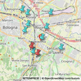 Mappa Via Paganino Bonafede, 40139 Bologna BO, Italia (1.95308)