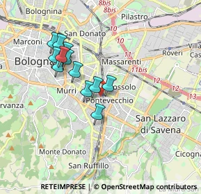 Mappa Via Gaspare Nadi, 40139 Bologna BO, Italia (1.54083)