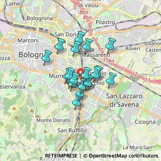 Mappa Via Pellizza da Volpedo, 40139 Bologna BO, Italia (1.1265)