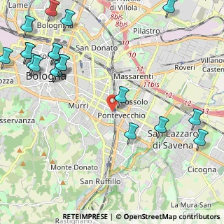 Mappa Via Pellizza da Volpedo, 40139 Bologna BO, Italia (3.127)