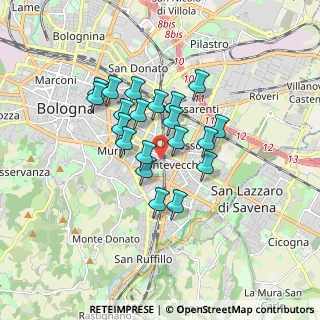 Mappa Via Pellizza da Volpedo, 40139 Bologna BO, Italia (1.3355)