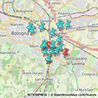 Mappa Via Pellizza da Volpedo, 40139 Bologna BO, Italia (1.27389)