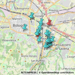 Mappa Via Laura Bassi Veratti, 40137 Bologna BO, Italia (1.3175)