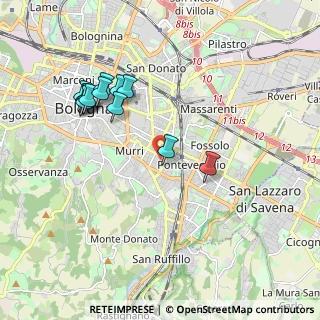 Mappa Via Laura Bassi Veratti, 40137 Bologna BO, Italia (1.98167)