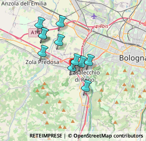 Mappa Via Luigi Boccherini, 40033 Casalecchio di Reno BO, Italia (2.86545)