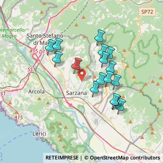Mappa Via Monticello, 19038 Sarzana SP, Italia (3.36375)