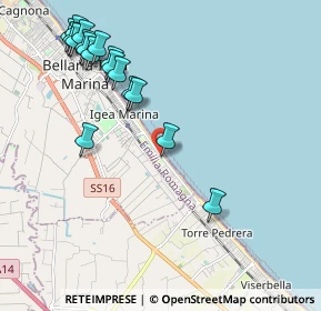Mappa Via Alfredo Pinzon, 47814 Bellaria-Igea Marina RN, Italia (2.42529)