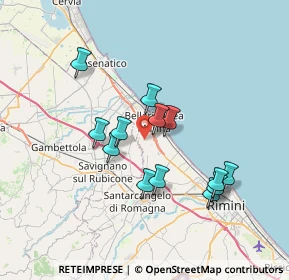 Mappa Via Cesare Battisti, 47814 Bellaria-Igea Marina RN, Italia (6.42923)