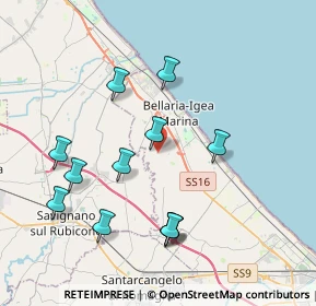 Mappa Via Cesare Battisti, 47814 Bellaria-Igea Marina RN, Italia (4.04833)