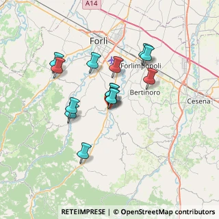 Mappa Via Paolo Mastri, 47014 Meldola FC, Italia (5.86214)