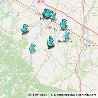 Mappa Via Paolo Mastri, 47014 Meldola FC, Italia (7.876)