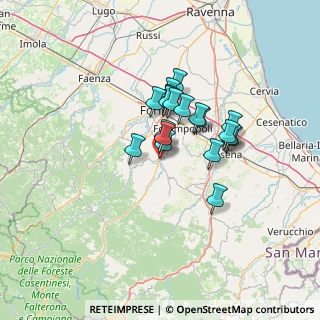 Mappa Via Paolo Mastri, 47014 Meldola FC, Italia (9.72263)
