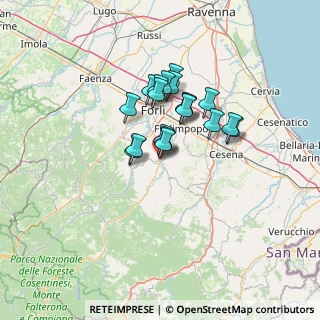 Mappa Via Giordano Bruno, 47014 Meldola FC, Italia (9.52263)
