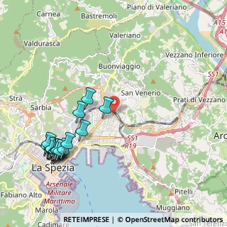 Mappa SS 1 Via Aurelia, 19126 La Spezia SP, Italia (2.634)