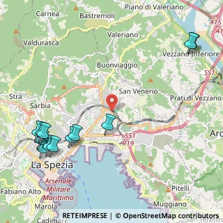 Mappa SS 1 Via Aurelia, 19126 La Spezia SP, Italia (2.92667)