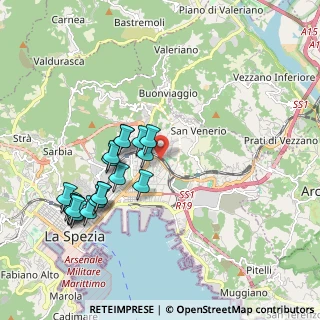 Mappa SS 1 Via Aurelia, 19126 La Spezia SP, Italia (2.058)