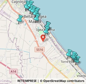 Mappa Via Bandi, 47814 Bellaria-Igea Marina RN, Italia (2.49875)