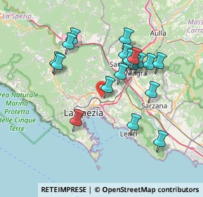 Mappa Variante Aurelia, 19135 La Spezia SP, Italia (7.075)